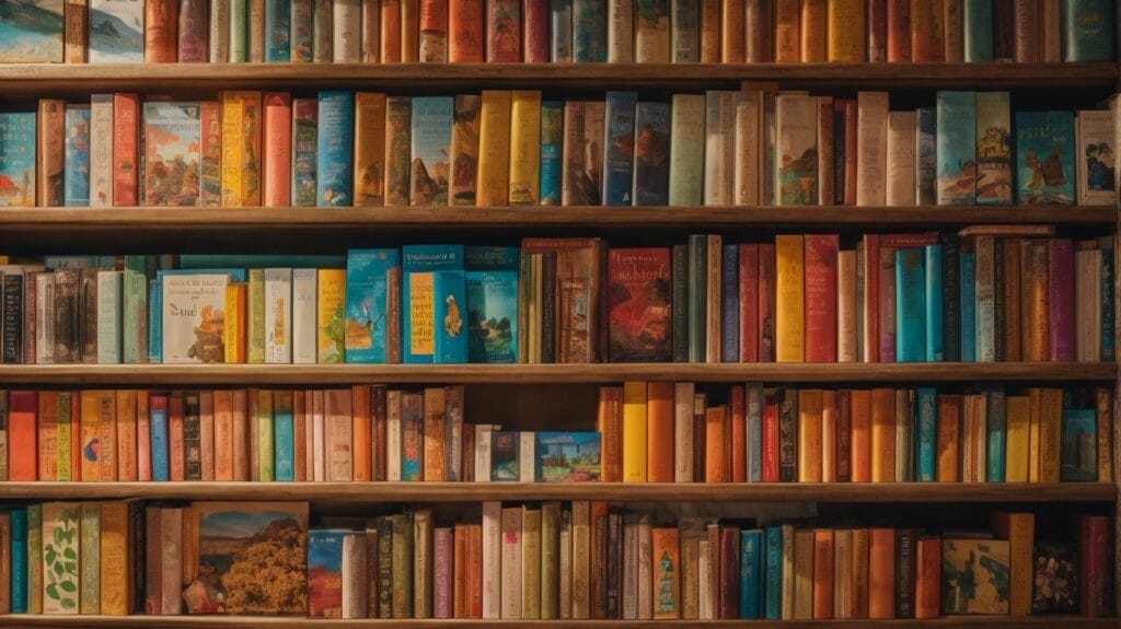 A shelf of Early Childhood Books.