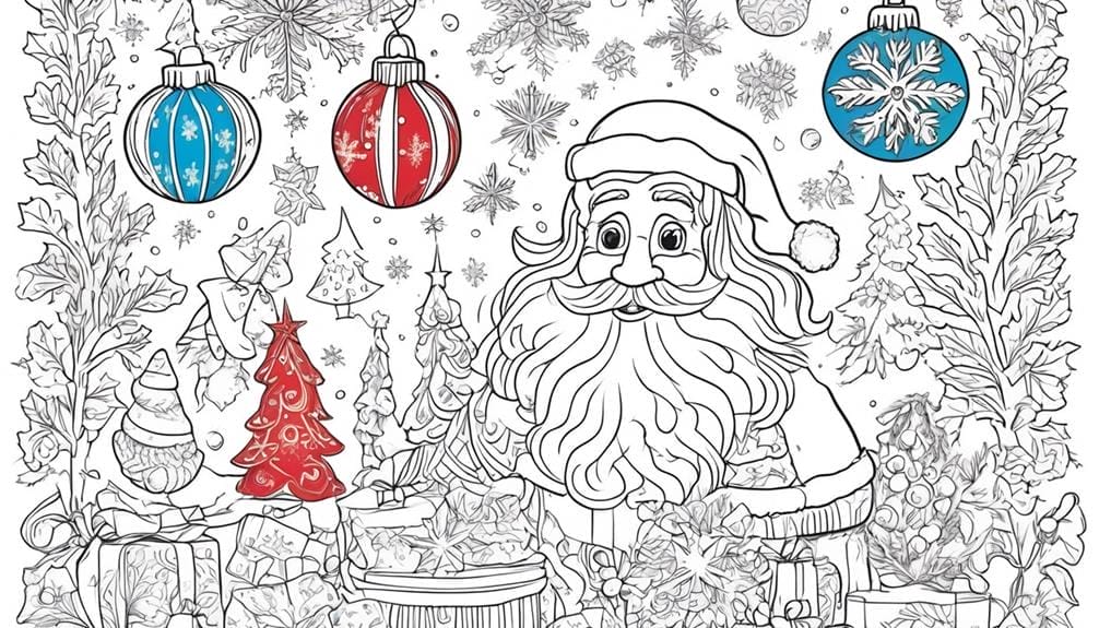 colorful holiday coloring pages