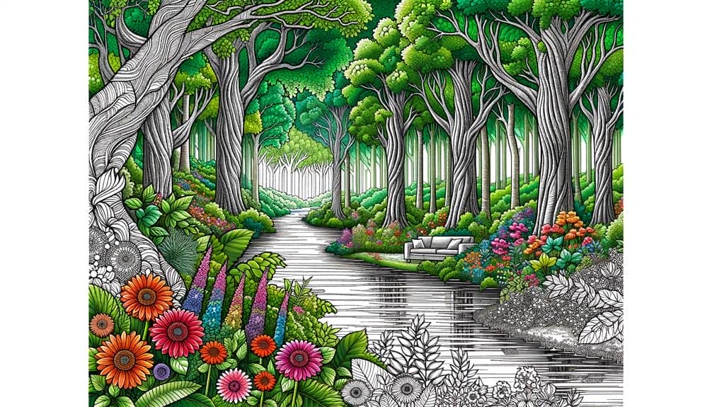 coloring pages featuring nature