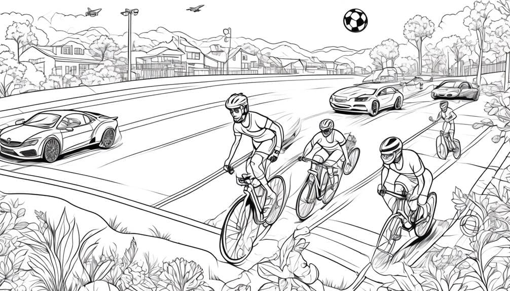 coloring pages for sports and vehicles