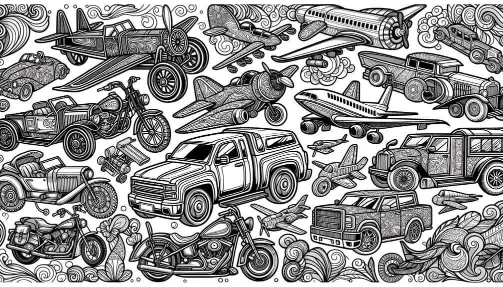 coloring pages for vehicles