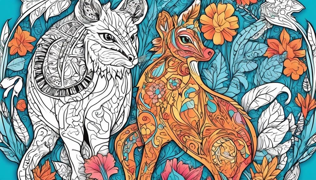 creative animal coloring pages