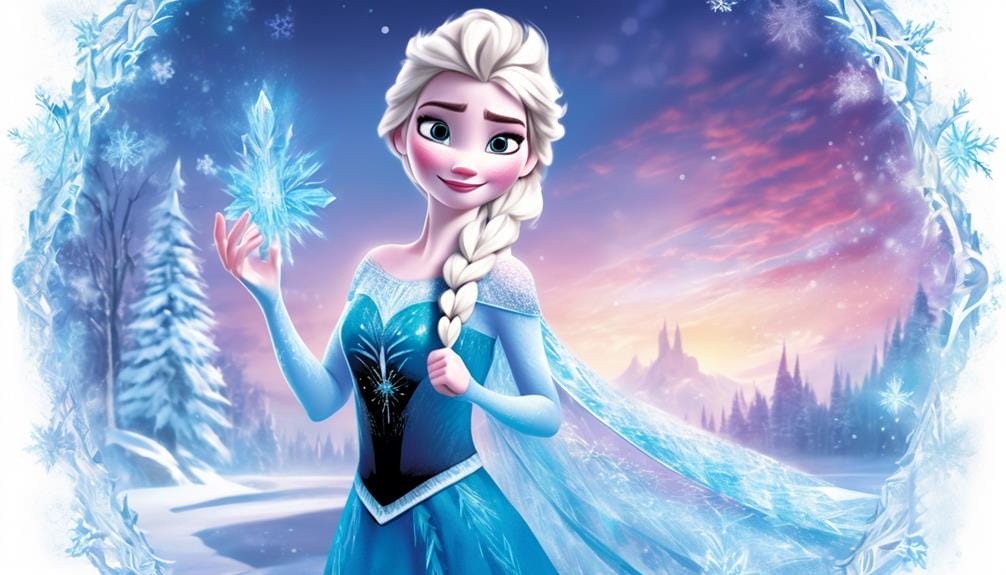 frozen themed coloring page featuring elsa