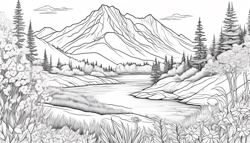 printable coloring pages landscapes