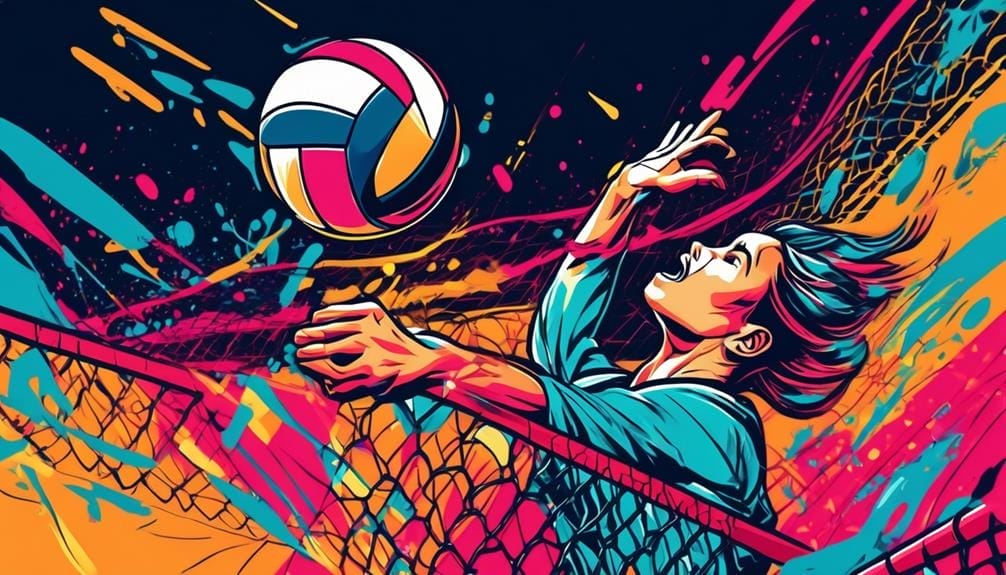 vibrant volleyball designs for coloring